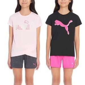 Puma - Girls’ 4 Pc Set ( Shorts & Shirts )